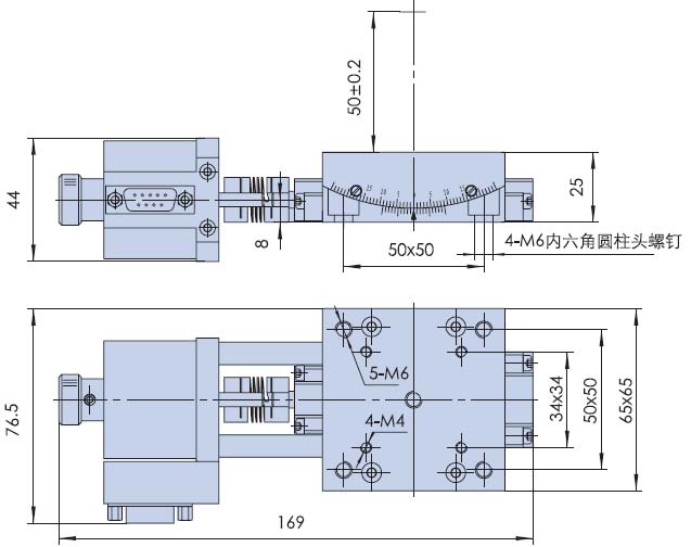 PJ110-15(XY軸)高精電動(dòng)角位臺(tái)XY弧擺臺(tái)測角儀